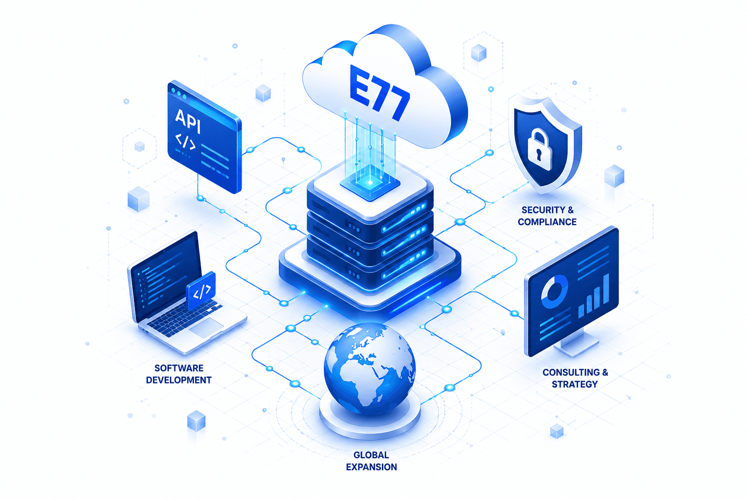 E77 Tech Technology Illustration